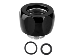 Conector De Compresión De Refrigeración Por Agua G1/4 Para Tubo Rígido De Acrílico De 14 Mm De Diámetro Externo Negro