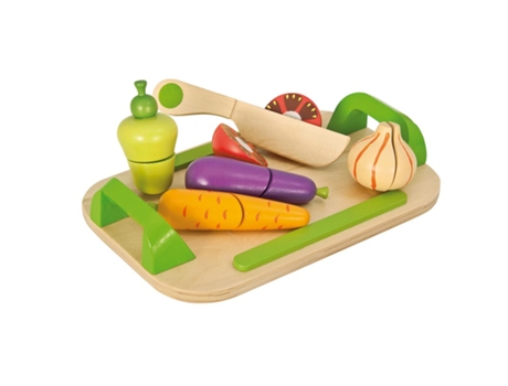 Accesorio de Casas de Juguete SIMBA Tabla de madera y verduras 12 piezas (Edad Mínima Recomendada: 2 años)