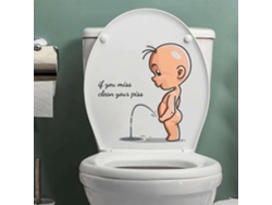 Pegatinas animadas de villanos para el baño, divertidos trucos para limpiar la orina, vinilo decorativo removible e impermeable para inodoros.