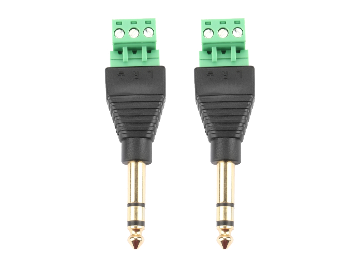 Peças Conector Adaptador De Terminal Balun De Áudio E Vídeo Estéreo Verde 6.35mm