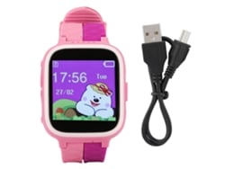 Reloj Inteligente De Posicionamiento Impermeable Para Niños Con Función De Alarma Blanco Rosa
