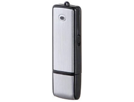 Grabadora de voz USB mini espía + Memory Stick de 4 Gb en un dictáfono de bolsillo digital de audio Compatible con Mac / Windows Negro