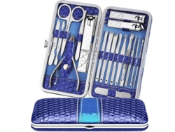 Kit De Manicura Y Pedicura De 18 Piezas: Tijeras, Cortaúñas Y Limas De Uñas De Acero Inoxidable Para Viajes.