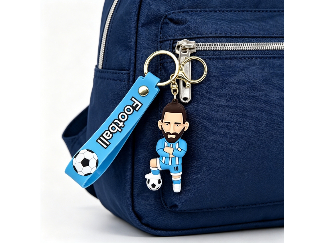 Llavero Jugador Fútbol Número 10 Argentina Copa Mundial 2026, Accesorio Hincha, Colgante Silicona Regalo Fan Fútbol Calidad Premium