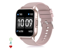 Reloj inteligente Zw36 con notificaciones de la aplicación, múltiples modos deportivos, monitor de presión arterial y oxígeno, y termómetro.