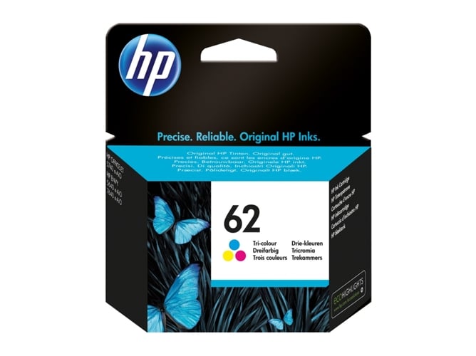 Cartucho de tinta Original HP 62 Tricolor para HP OfficeJet 5740 HP ENVY 5540, 5640, 7640