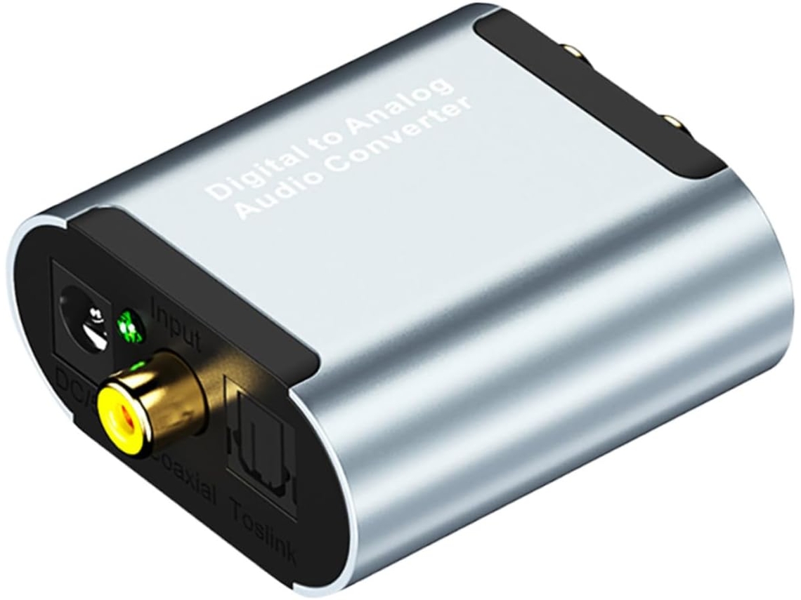 Adaptador Convertidor De Audio Digital Coaxial A Fibra Óptica Para