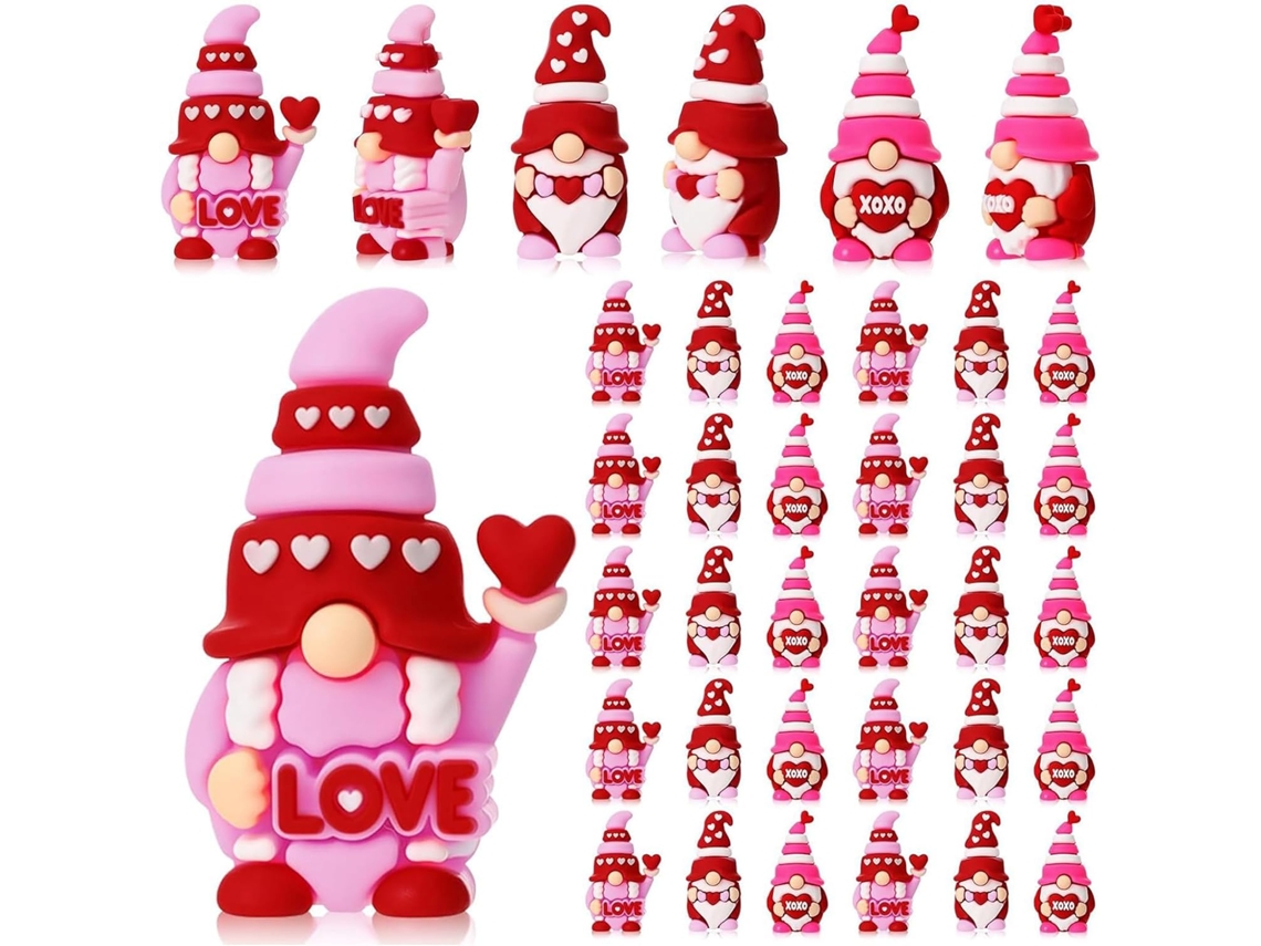 Figuritas De Enanos En Miniatura Con Forma De Corazón, Hechas A Mano En Pvc - Decoración Para El Día De San Valentín