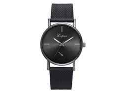 Reloj De Pulsera Vpai Para Mujer Con Esfera Redonda Y Correa De Malla Y Silicona Sintética (negro)