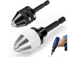 Mandrino Sin Llave Hexagonal 6.35mm (1/4"), Capacidad 0.3-6.5mm, Diseño De Tres Mandíbulas, Material De Aleación Resistente