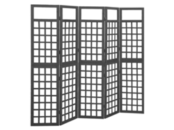 Biombo VIDAXL Negro Madera (201.5x180 cm)