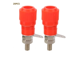 2026-as-20 Piezas Conector de terminal de conector de altavoz JS-910B Enchufe banana de cobre de 4 mm