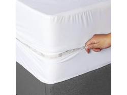 Protector De Colchón Impermeable Con Cremallera, 6 Lados, 150x200x30cm, Blanco, Antiácaros, Apto Para Edredón.