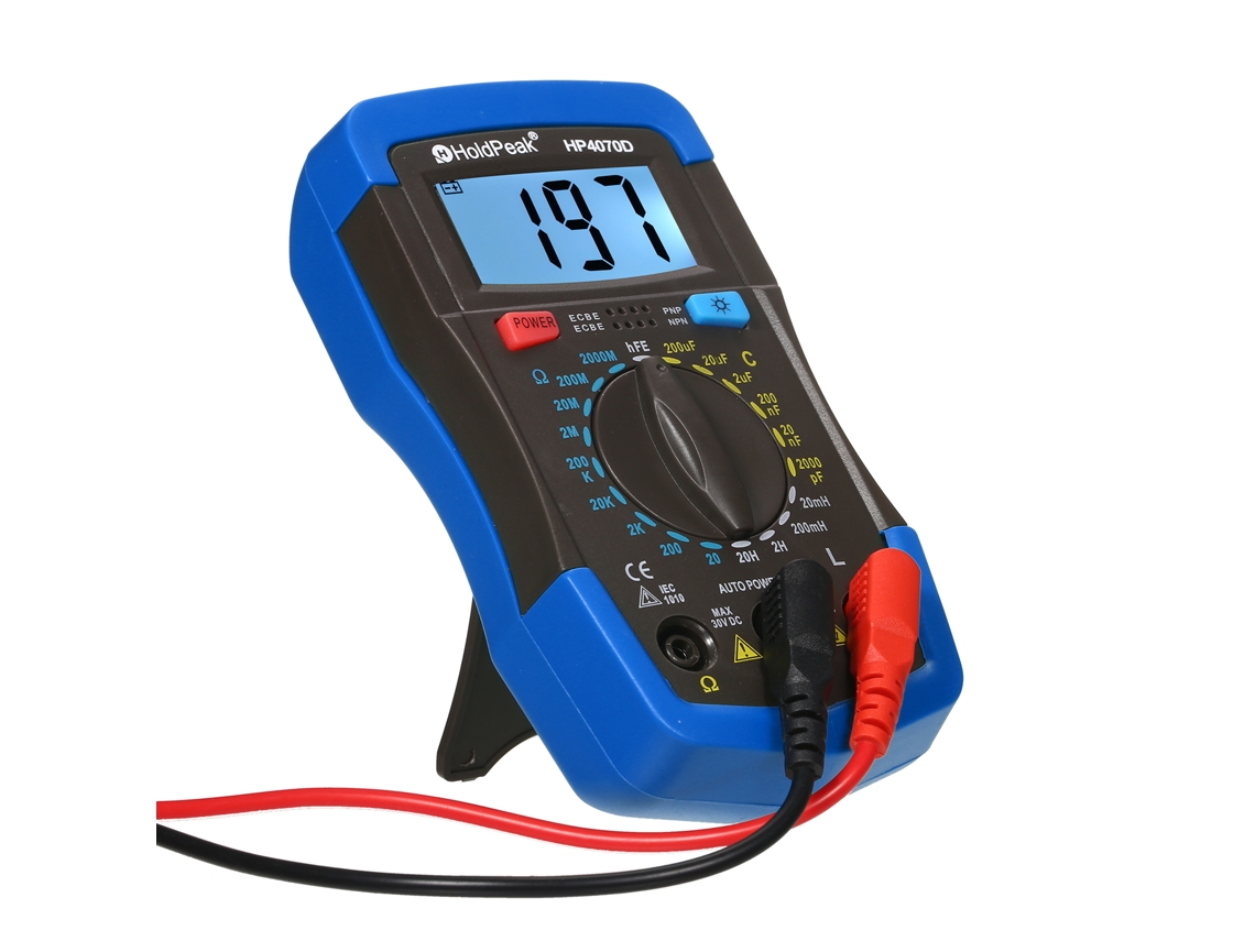 El Minimultímetro Digital Holdpeak Hp4070d Mide Resistencia, Capacitancia, Inductancia Y Transistores.