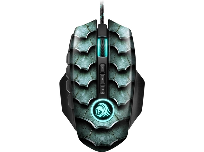 Ratón Gaming SHARKOON Drakonia II (15000 dpi - Verde)