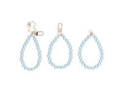 3 Pulseras De Perlas Para Llavero, Funda De Teléfono Móvil, Bolso, H52, Azul Claro