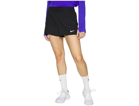Pantalones de Mujer NIKE Corto Tenis Nikecourt Poliéster Negro (XS)