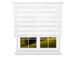 Estor enrollable Wellhome Noche/Día con cadena de PVC, 120 x 180 cm, blanco