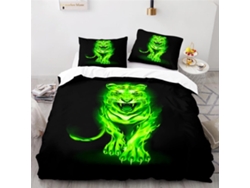Juego Ropa Cama Estampado Funda Nórdica Almohada Niños Niñas Adolescentes Juego Color Diseño 240x260 Cm