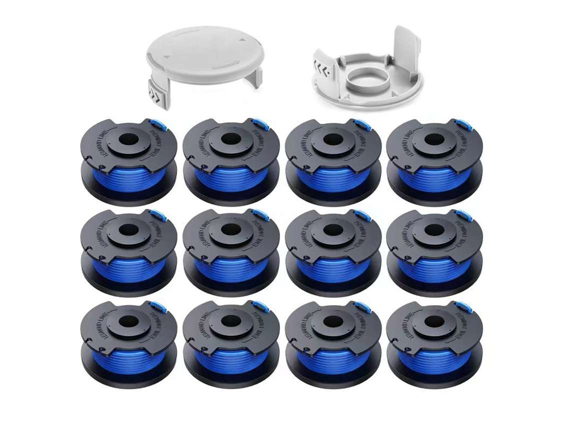Paquete De 12 Carretes De Hilo Con 2 Tapas Para Desbrozadora Ryobi Ac14rl3a/ac14hca Henten Home