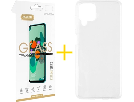 Kit Funda + Protector de Pantalla Samsung Galaxy M12 ACCETEL Liso (Transparente)