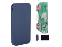 Caja De Shell Kit De Batería Portátil Diy De 10000mah Para Teléfono Inteligente Azul