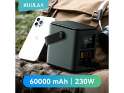 Banco De Energía Kuulaa 230w 222wh 60000mah Con Luz Led Ajustable Estación De Energía De Batería Externa Con 3 Entradas Y 4 Salidas Carga Rápida