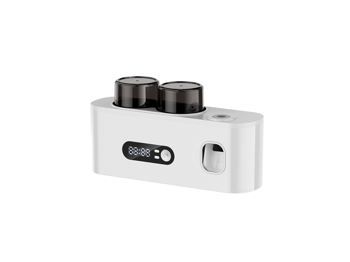 Esterilizador de cepillos de dientes eléctrico recargable con protección UV y base de almacenamiento. Mdug (blanco)