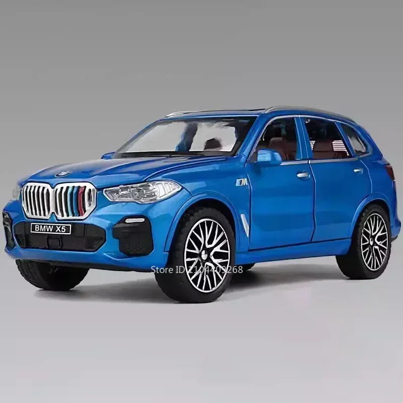 (5 unidades azules) Escala 1:32 - Coche en miniatura - Efectos de sonido y luz - Aleación de metal fundido a presión
