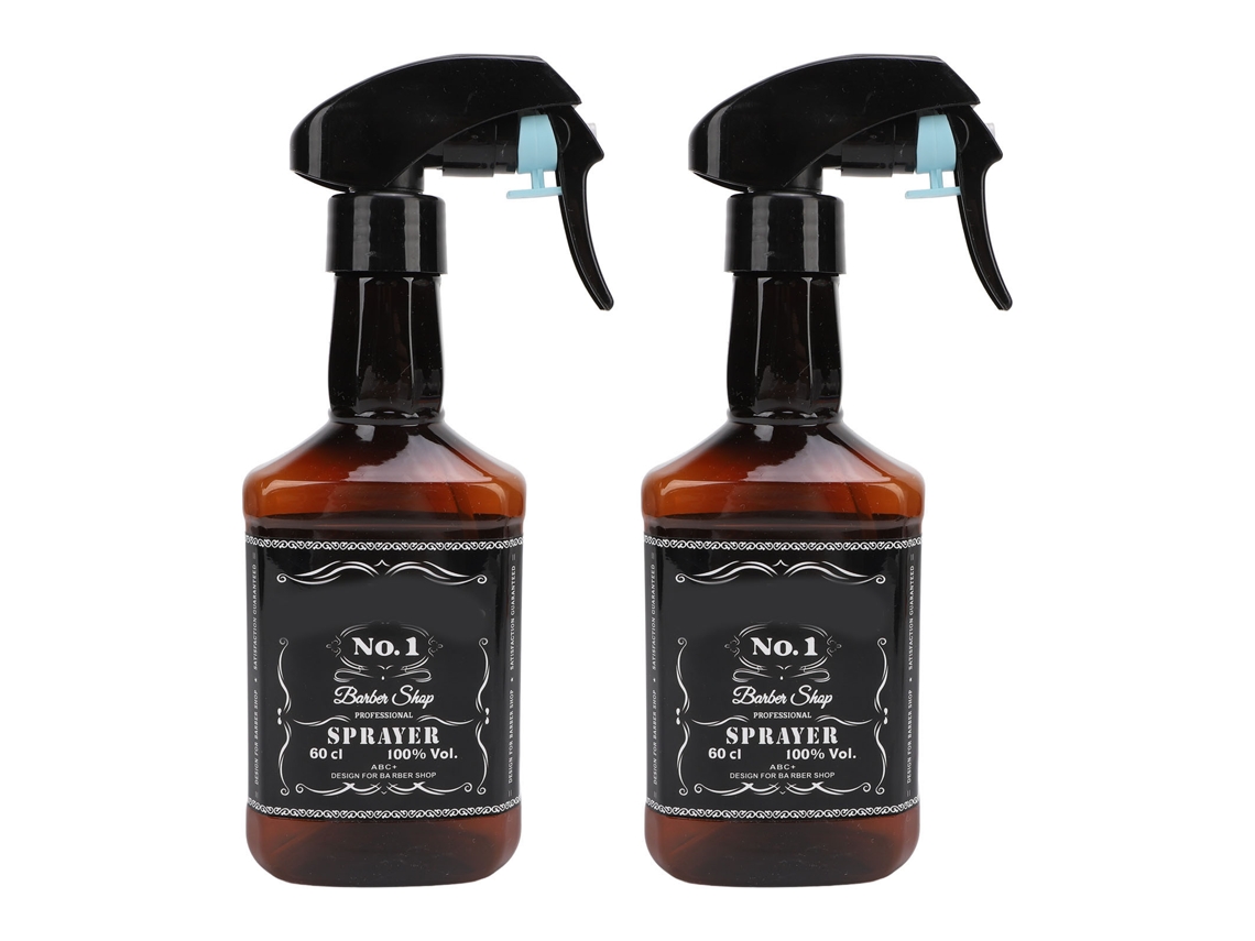 2pcs Frascos De Sprayer Para Barbeiro Ajustáveis 600ml Para Cabelo E Limpeza
