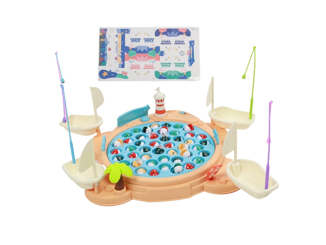 Ats-juego De Pesca Magnética Rotatsoria Eléctrica Grande Para Educación Temprana, Interacción Padre-hijo Con Luz Y Música