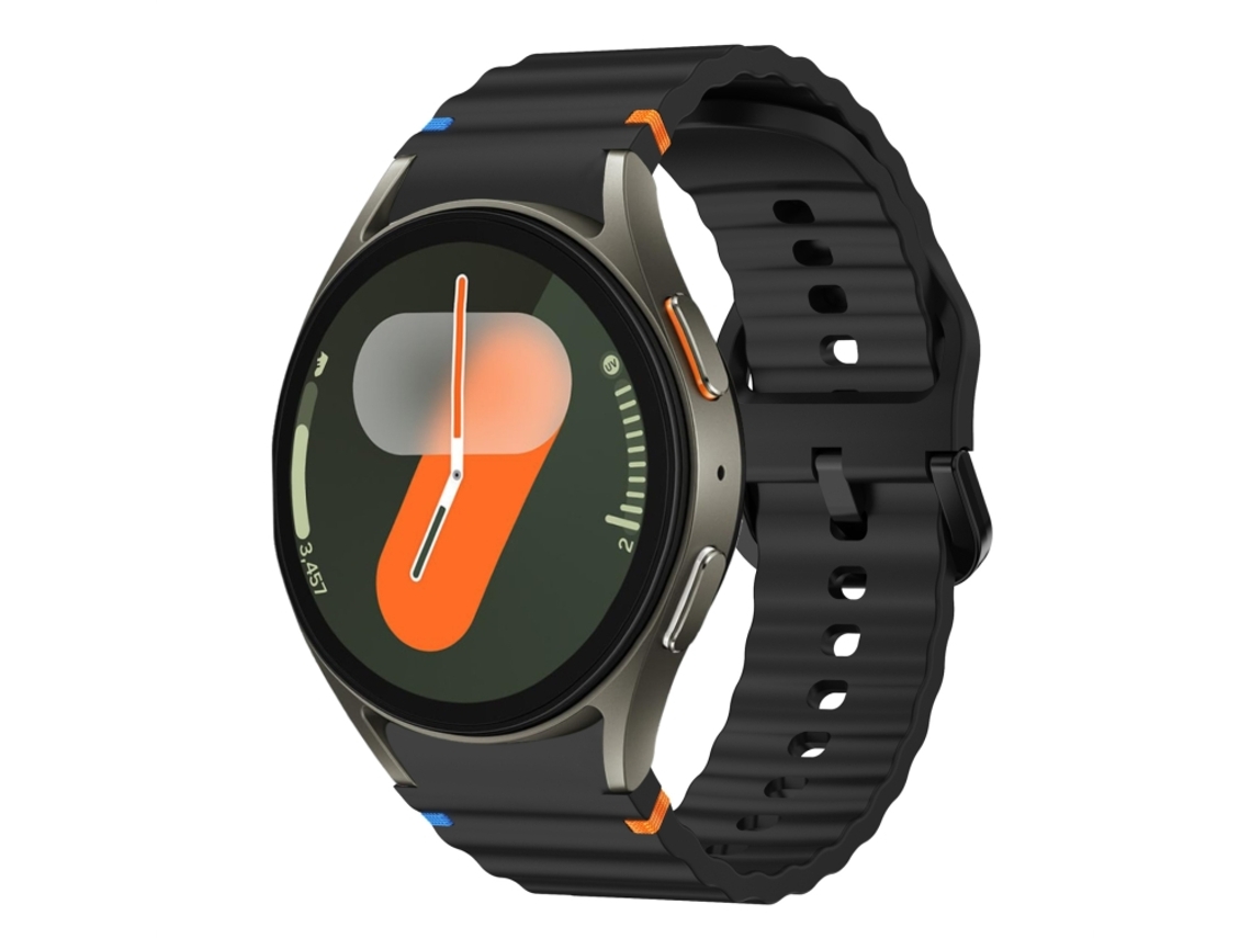 Correa para Samsung Galaxy Watch 7 (40 mm/44 mm) - Silicona cosida con diseño de ondas
