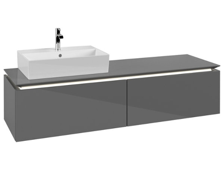 Villeroy &amp Boch Legato Vanity unit B672 1600x380x500mm lavabo a la izquierda iluminación LED