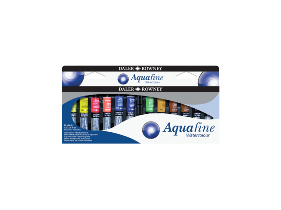 Set 12 Tubos Acuarela Super Fina Aquafine 8 Ml
