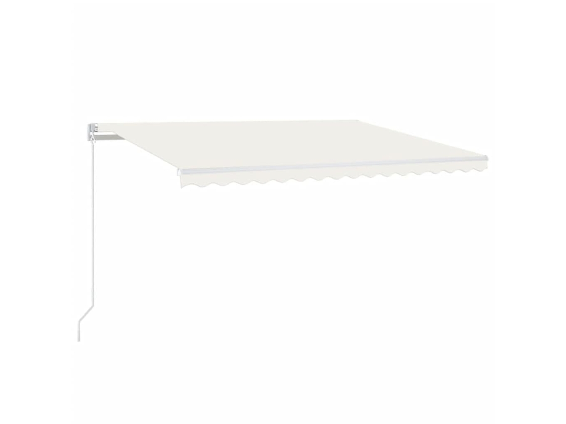 Toldo automático con LED y sensor de viento VIDAXL crema (450x300 cm)