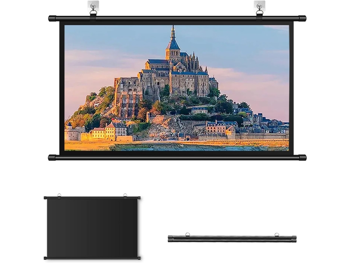 Pantalla De Proyección De 30", 40", 50", 60" Y 70", Plegable Manualmente, Antiarrugas, Para Cine En Casa,