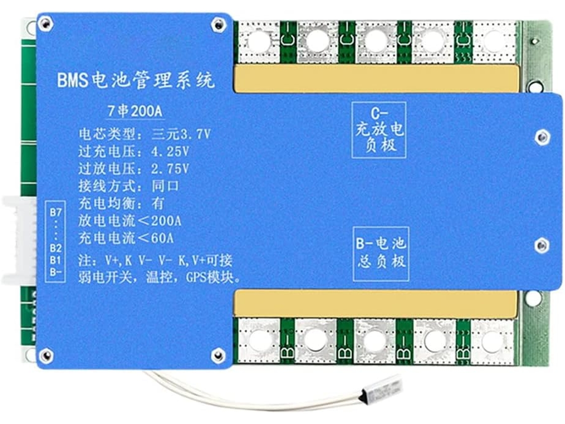 Placa De Batería 7s 24v 100a 18650 Ecualizador Pcb Protección De Temperatura Línea De Correa
