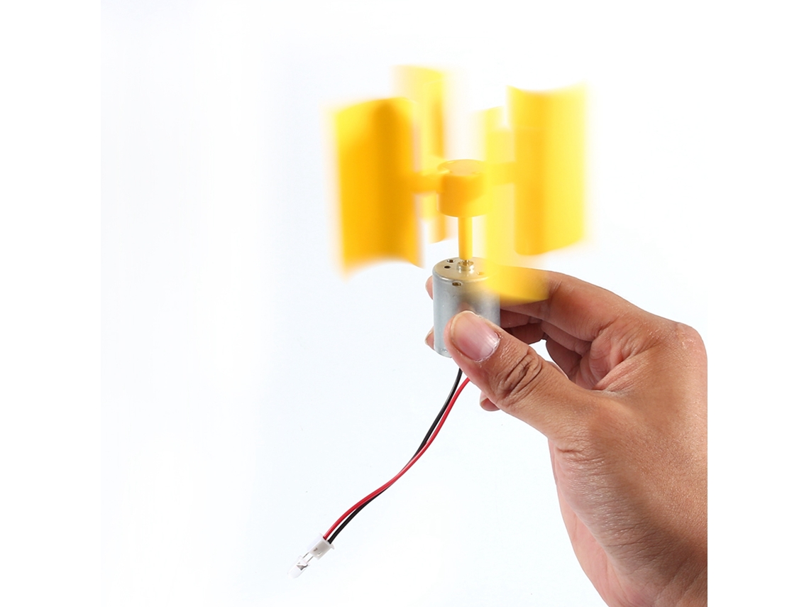 Kit De Bricolaje Para Una Pequeña Turbina Eólica Vertical Con Aspas Para Vientos Débiles: Modelo Científico Para La Generación De Energía.