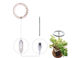 Lámpara Led De Espectro Completo De 5 V Y 53,55 Lm/w Para Cultivo De Plantas, Fabricada En Abs, Con Interruptor Temporizador.