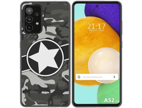 Carcasa Samsung Galaxy A52 / A52 5G / A52s 5G TUMUNDOSMARTPHONE Camuflaje 02 Multicolor