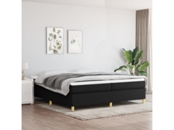 Cama Sin Colchón Tela Negro 200x200 Cm