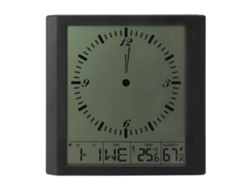 Reloj de pared digital Baok con termómetro e higrómetro, pantalla grande de 8,6 pulgadas, multifuncional para el dormitorio.