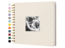 Álbum de fotos DIY de 8 pulgadas, papel kraft rígido para cumpleaños y bodas (20 hojas/beige) Gertiz