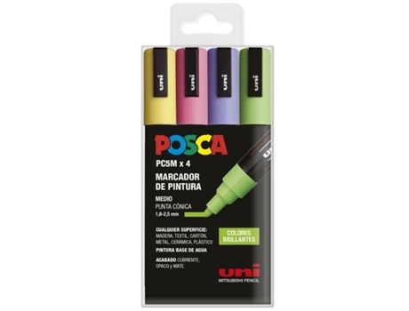 Juego De Marcadores POSCA Pc-5M Bright 4 Piezas