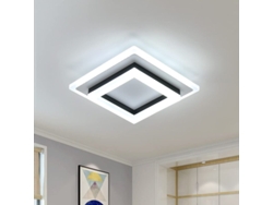 2026-lâmpada De Teto Led 23w Acrílico Quadrada, Iluminação Para Sala Dormitório Cozinha, Luz Branca Fria 220v