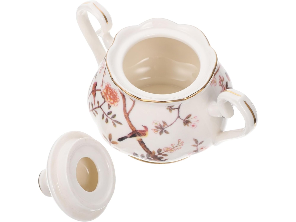 Azucarero De Cerámica De 280 Ml Con Tapa, Azucarero Multifuncional Para Café, Especias Y Té, Elegante.