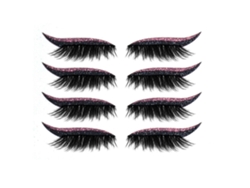 4 pares de adhesivos reutilizables para párpados y pestañas, maquillaje instantáneo y fácil de aplicar. Rosewell