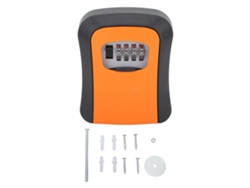 Caja De Seguridad Para Llaves Con Cerradura De Combinación Para Uso Exterior, Alta Seguridad, 5 Llaves, Color Naranja.