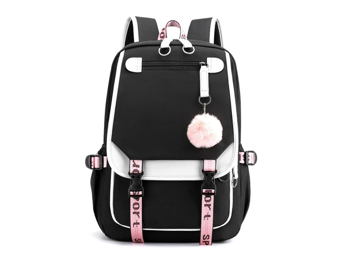 Mochila escolar de gran capacidad con puerto USB, ideal para portátiles, perfecta para adolescentes, viajes y uso diario informal.