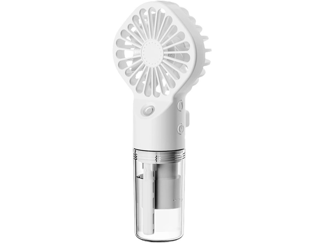 Ventilador portátil Digitallab con carga USB, humidificador silencioso y ajuste de velocidad del viento de cuatro velocidades (blanco)